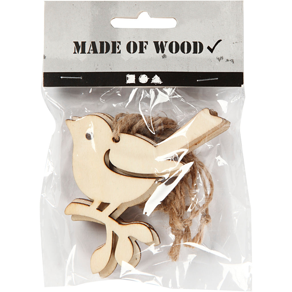 Bird, H: 9 cm, W: 6,5 cm, 5 pc/ 1 pack [HOB-57969]