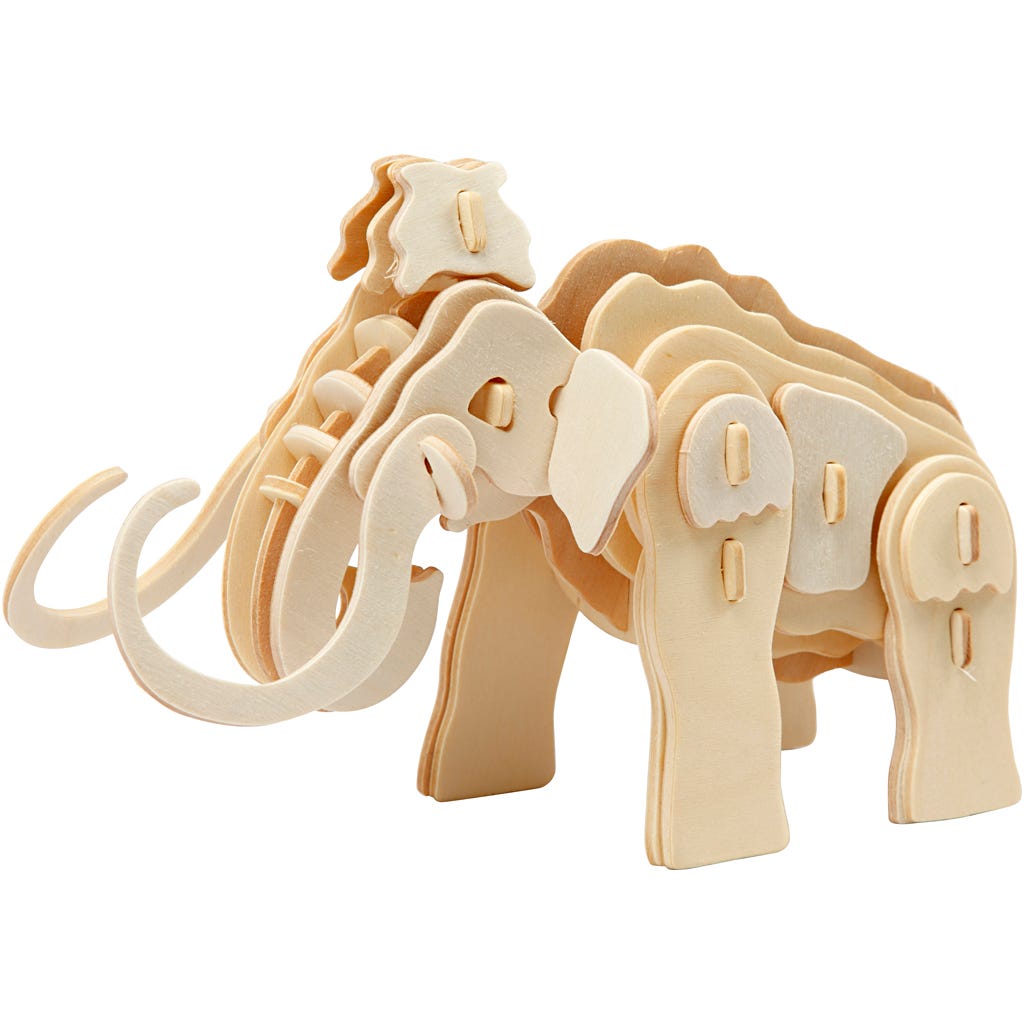 3D Construction figure, mammoth, size 19x8,5x11 cm, 1 pc [HOB-580503]