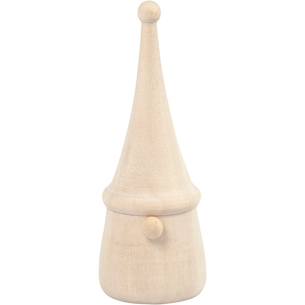 Scandinavian Santa Gnome, H: 8 cm, dia. 3 cm, 1 pc [HOB-58052]