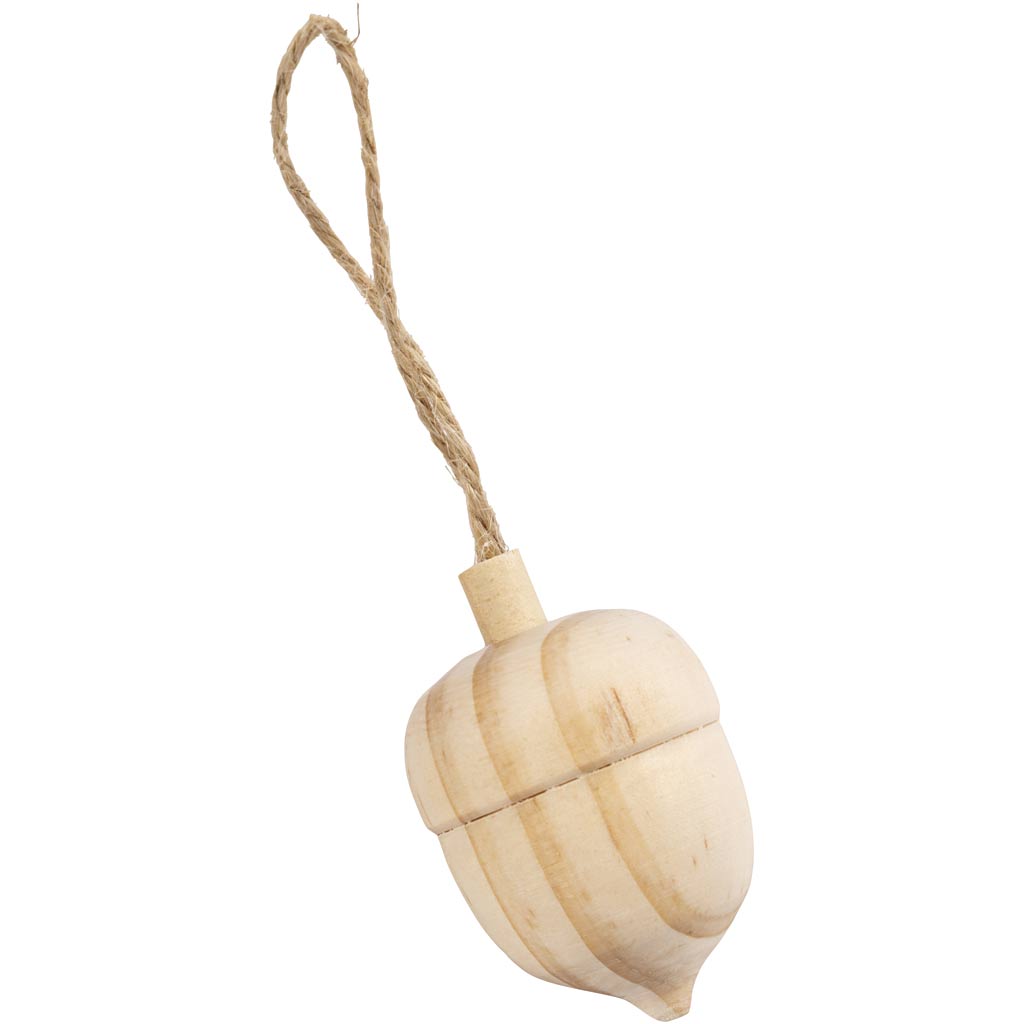 Acorn, H: 4 cm, dia. 3 cm, 1 pc [HOB-58071]
