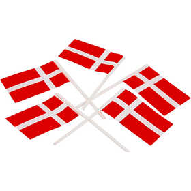 Cake Flags, H: 6,5 cm, size 4,1x2,9 cm, 100 pc/ 1 pack, Denmark [HOB-59122]