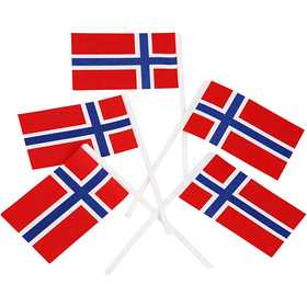 Cake Flags, size 30x50 mm, 100 pc/ 1 pack, Norway [HOB-59132]