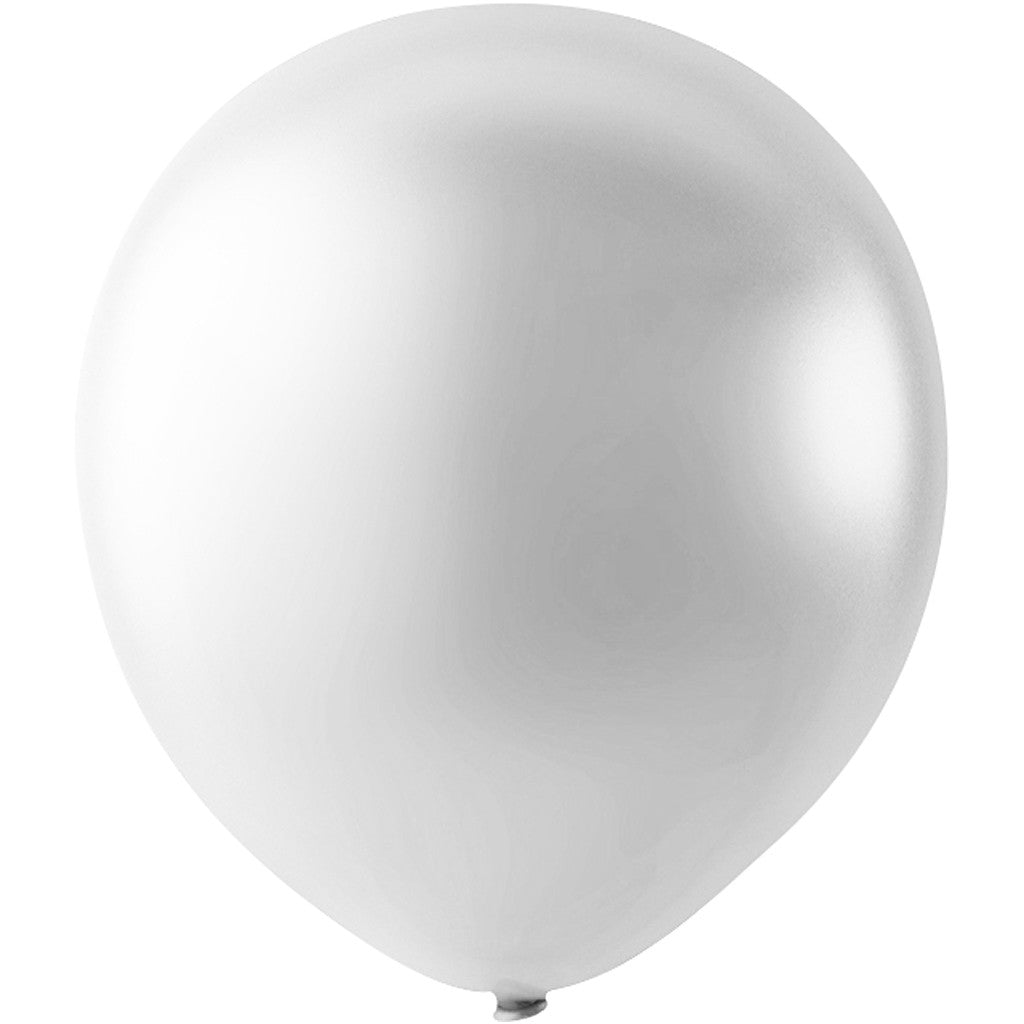 Balloons, dia. 23 cm, white, 10 pc/ 1 pack [HOB-592001]