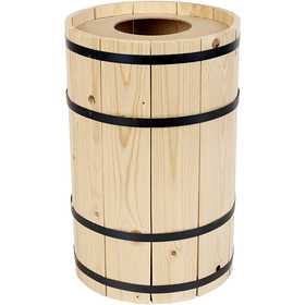 Carnival Barrel, pine, H: 38 cm, dia. 24 cm, small, 1 pc [HOB-59206]