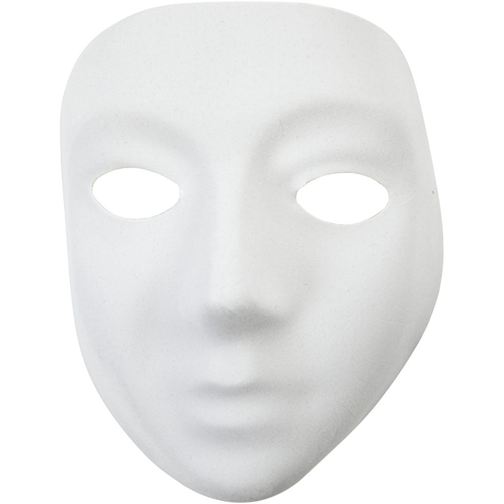 Full Face Masks, H: 17,5 cm, W: 14 cm, white, 12 pc/ 1 pack [HOB-59244]