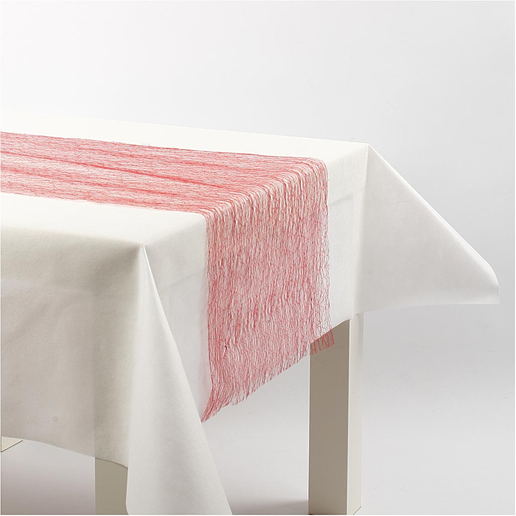 Table runner, W: 30 cm, red, 10 m/ 1 roll [HOB-593003]
