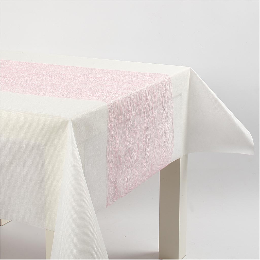 Table runner, W: 30 cm, light red, 10 m/ 1 roll [HOB-593017]