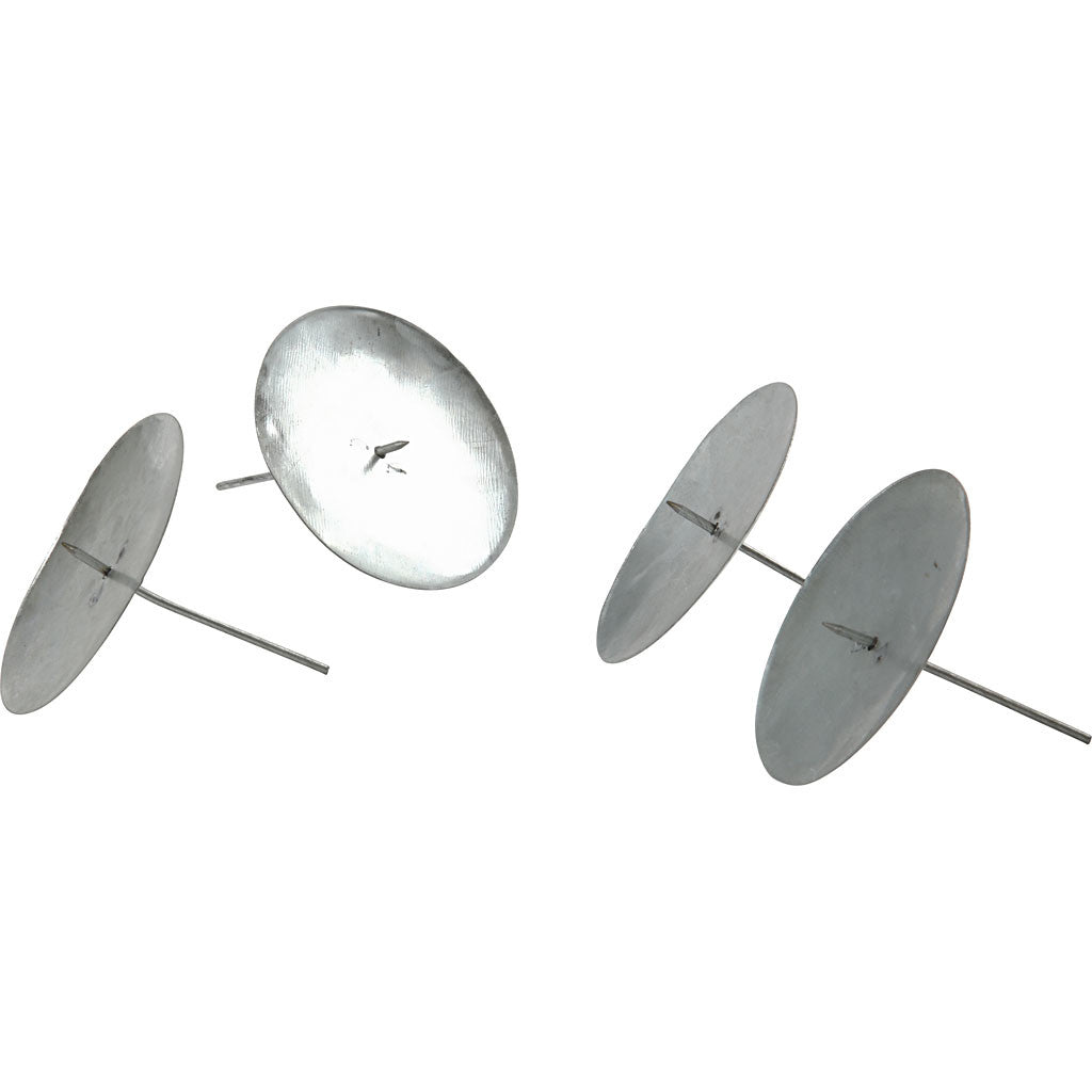 Candle Holder, H: 6 cm, dia. 7 cm, 4 pc/ 1 pack [HOB-593310]