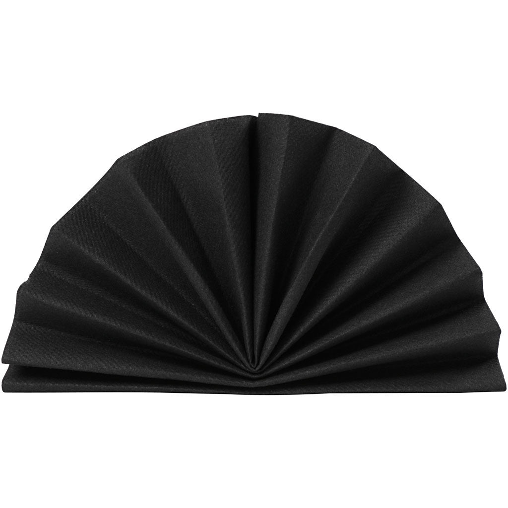 Table Napkins, size 40x40 cm, 60 g, black, 20 pc/ 1 pack [HOB-598002]