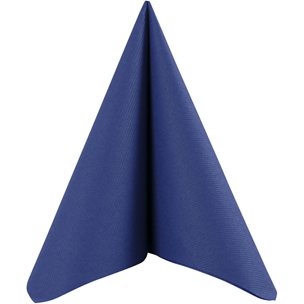 Table Napkins, size 40x40 cm, 60 g, dark blue, 20 pc/ 1 pack [HOB-598004]