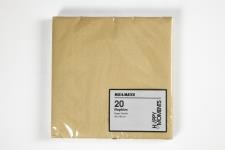 Table Napkins, size 40x40 cm, 60 g, gold, 20 pc/ 1 pack [HOB-598019]
