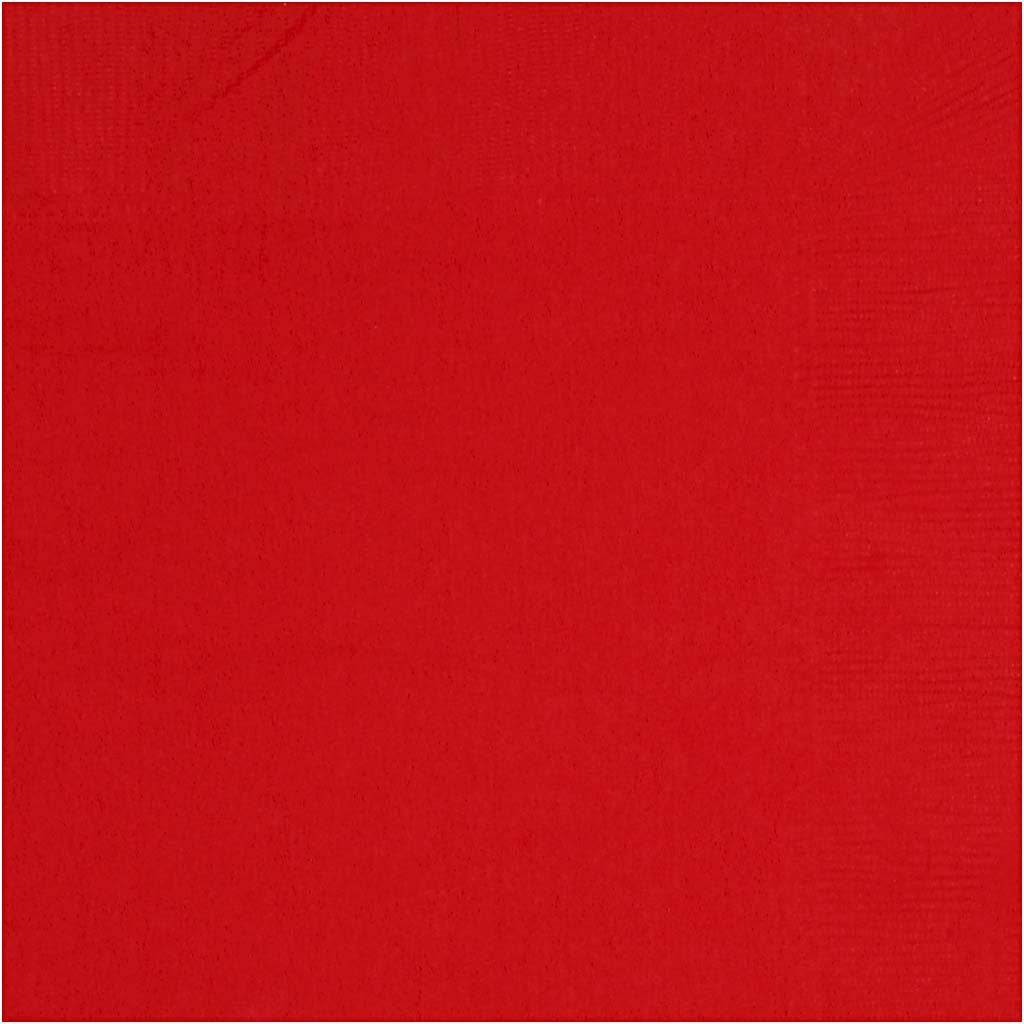 Table Napkins, size 33x33 cm, red, 20 pc/ 1 pack [HOB-599003]