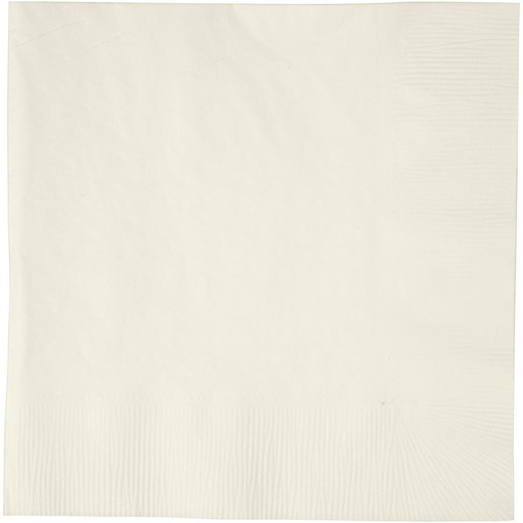 Table Napkins, white back, size 33x33 cm, off-white, 20 pc/ 1 pack [HOB-599021]