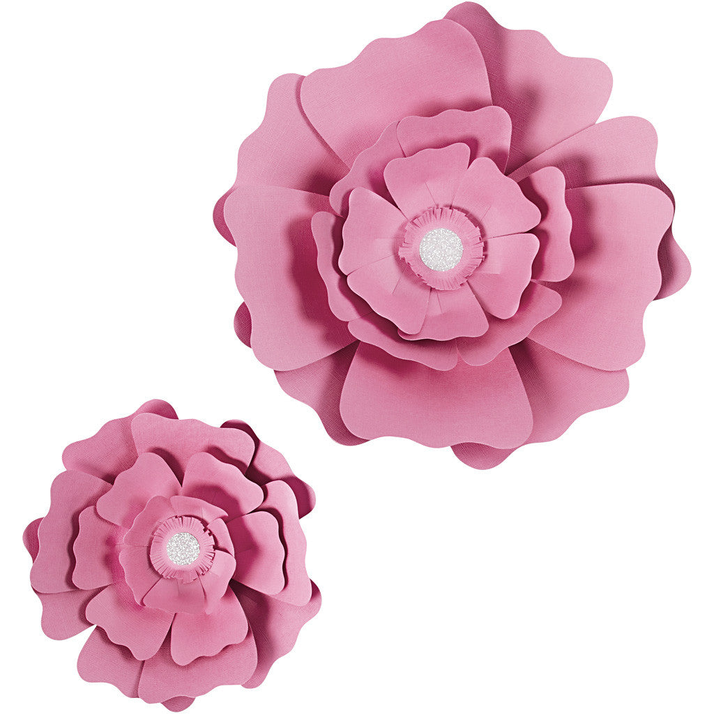 Paper Flowers, dia. 15+25 cm, 230 g, light red, 2 pc/ 1 pack [HOB-599909]
