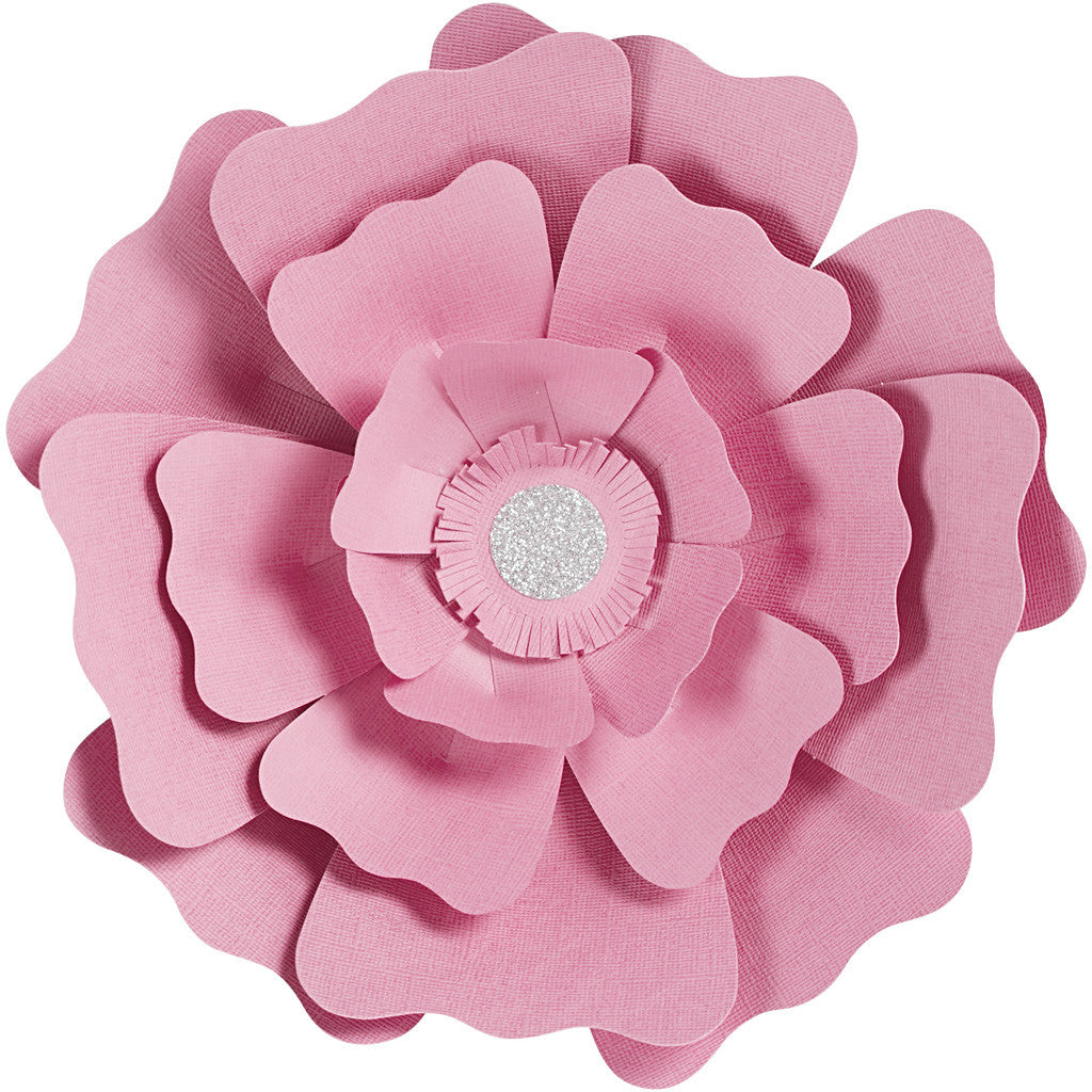 Paper Flowers, dia. 15+25 cm, 230 g, light red, 2 pc/ 1 pack [HOB-599909]