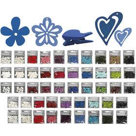 Wood decoration, Content may vary , assorted colours, 50 pack/ 1 pack [HOB-599999]