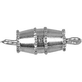 Barrel Clasps, L: 16 mm, silver-plated, 10 pc/ 1 pack [HOB-600020]