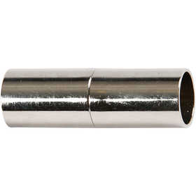 Magnetic Clasp, L: 23 mm, hole size 6 mm, silver-plated, 2 pc/ 1 pack [HOB-60023]