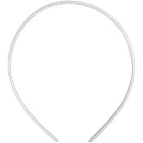 Hair Bands, W: 8 mm, white, 5 pc/ 1 pack [HOB-600801]