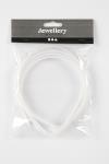 Hair Bands, W: 8 mm, white, 5 pc/ 1 pack [HOB-600801]