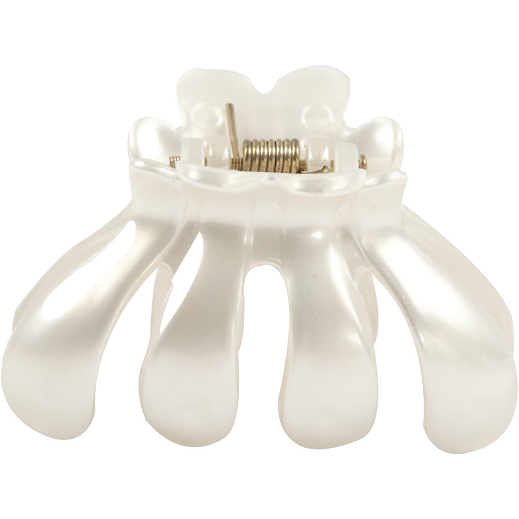 Hair Claw, L: 60 mm, W: 38 mm, mother-of-pearl, 2 pc/ 1 pack [HOB-600997]