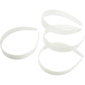 Hair Band, W: 25 mm, white, 5 pc/ 1 pack [HOB-601051]
