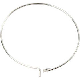 Beading Hoops, dia. 30 mm, silver-plated, 6 pc/ 1 pack [HOB-60329]