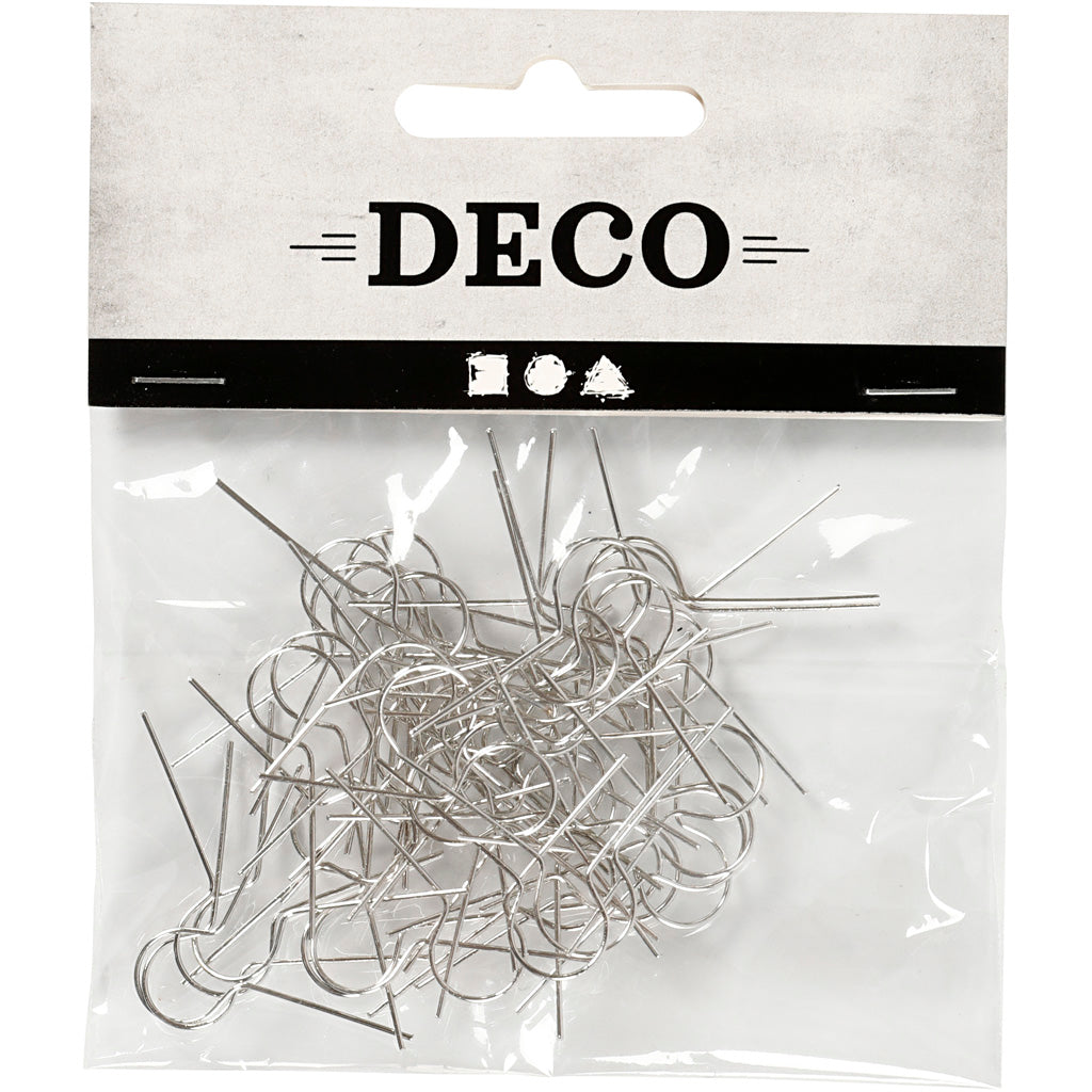 Hanging Ornaments, L: 22 mm, hole size 8 mm, silver-plated, 50 pc/ 1 pack [HOB-603630]