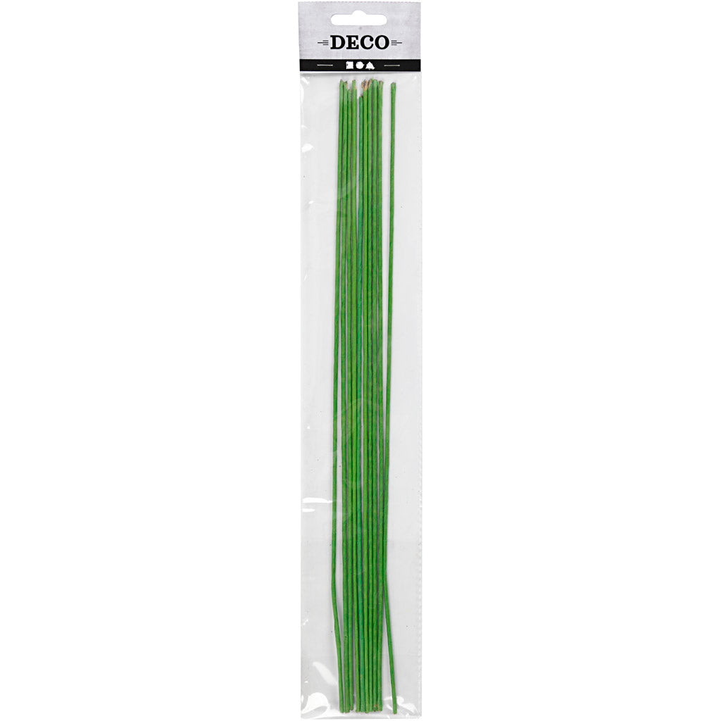 Floral stem wire, L: 30 cm, dia. 2 mm, green, 20 pc/ 1 pack [HOB-610351]