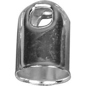 End Caps, dia. 6 mm, silver-plated, 50 pc/ 1 pack [HOB-61305]