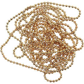 Bead Chain, dia. 1,5 mm, gold-plated, 150 cm/ 1 roll [HOB-61537]