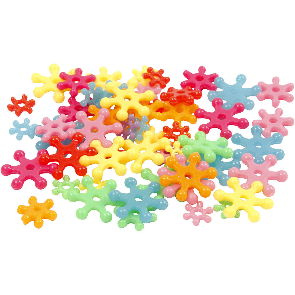 Novelty Beads, dia. 7-13,5 mm, hole size 2 mm, ca. 4000 pc, assorted colours, 270 g, 700 ml/ 1 tub [HOB-61761]