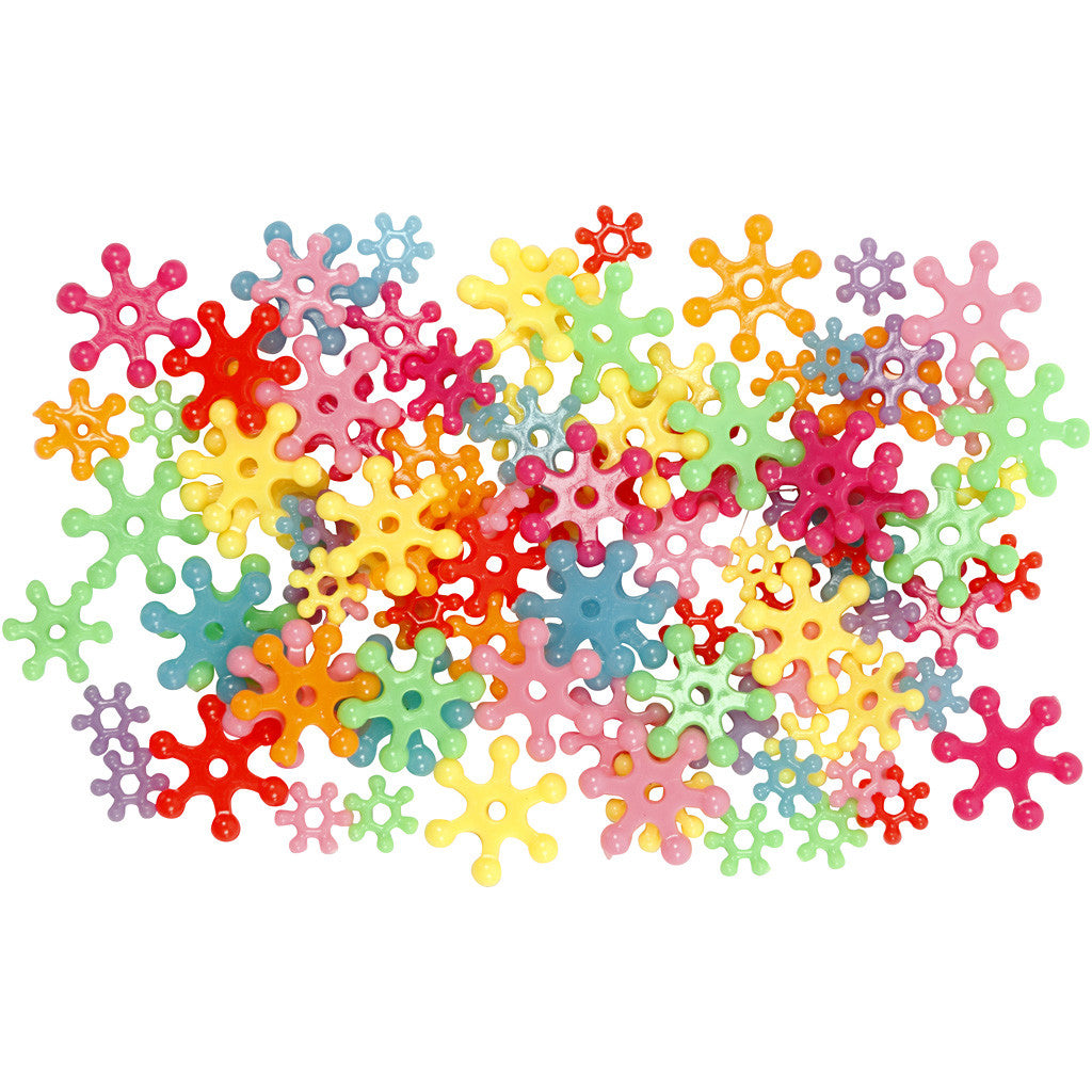 Novelty Beads, dia. 7-13,5 mm, hole size 2 mm, ca. 4000 pc, assorted colours, 270 g, 700 ml/ 1 tub [HOB-61761]