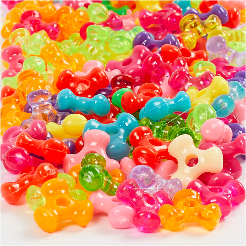 Tri-Beads, dia. 10 mm, hole size 2 mm, ca. 200 pc, 65 g, 125 ml