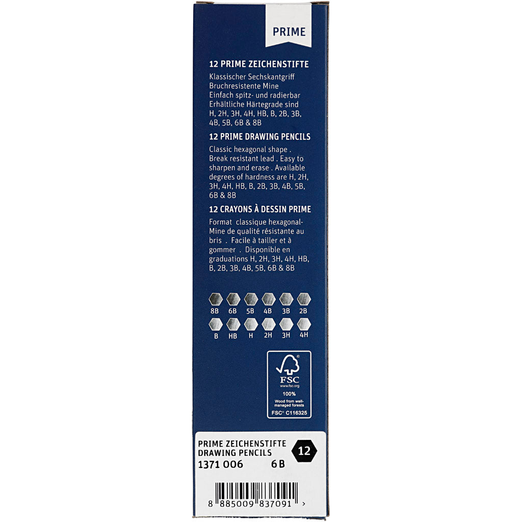 edu Drawing Pencil, 6B, 12 pc/ 1 pack [HOB-620176]