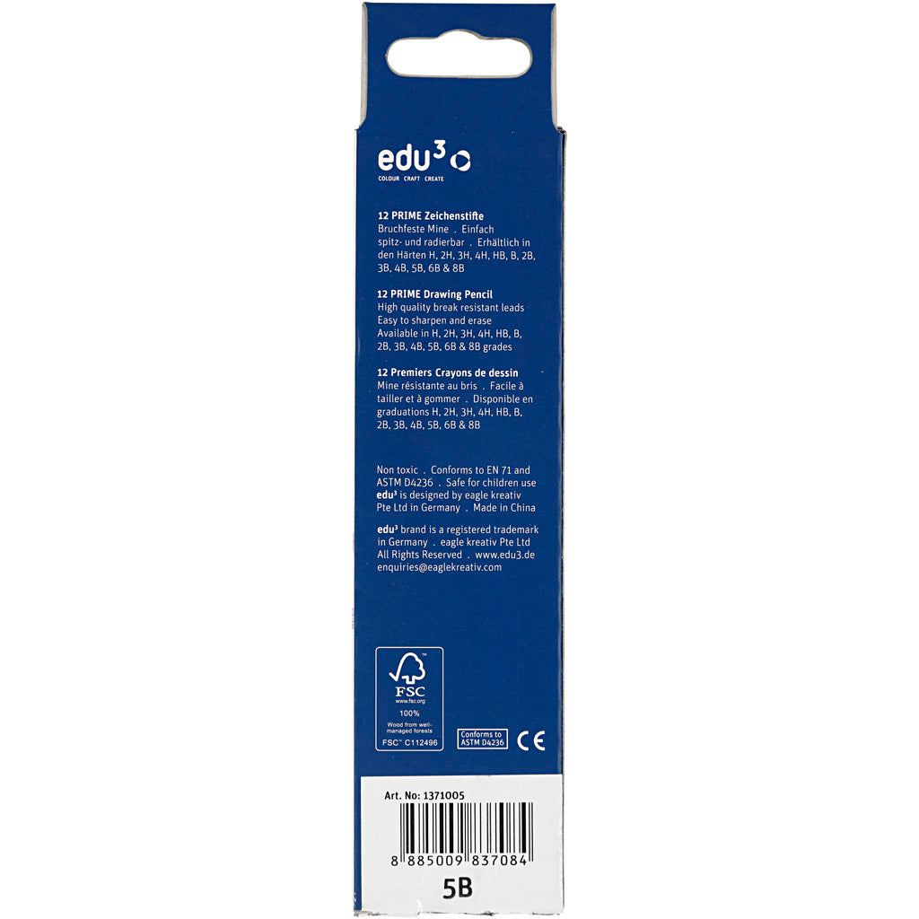 edu Drawing Pencil, 5B, 12 pc/ 1 pack [HOB-620177]