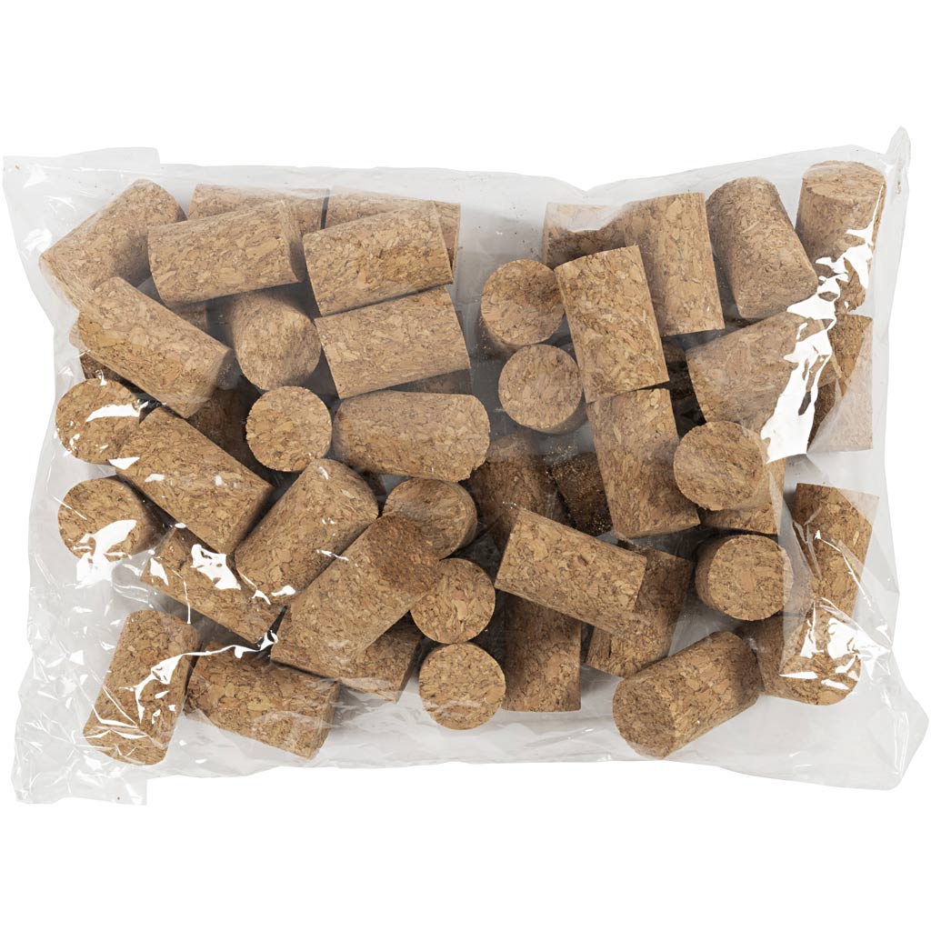 Cork, H: 4 cm, dia. 2.5 cm, size 4x2,5 cm, 50 pc/ 1 pack [HOB-668231]