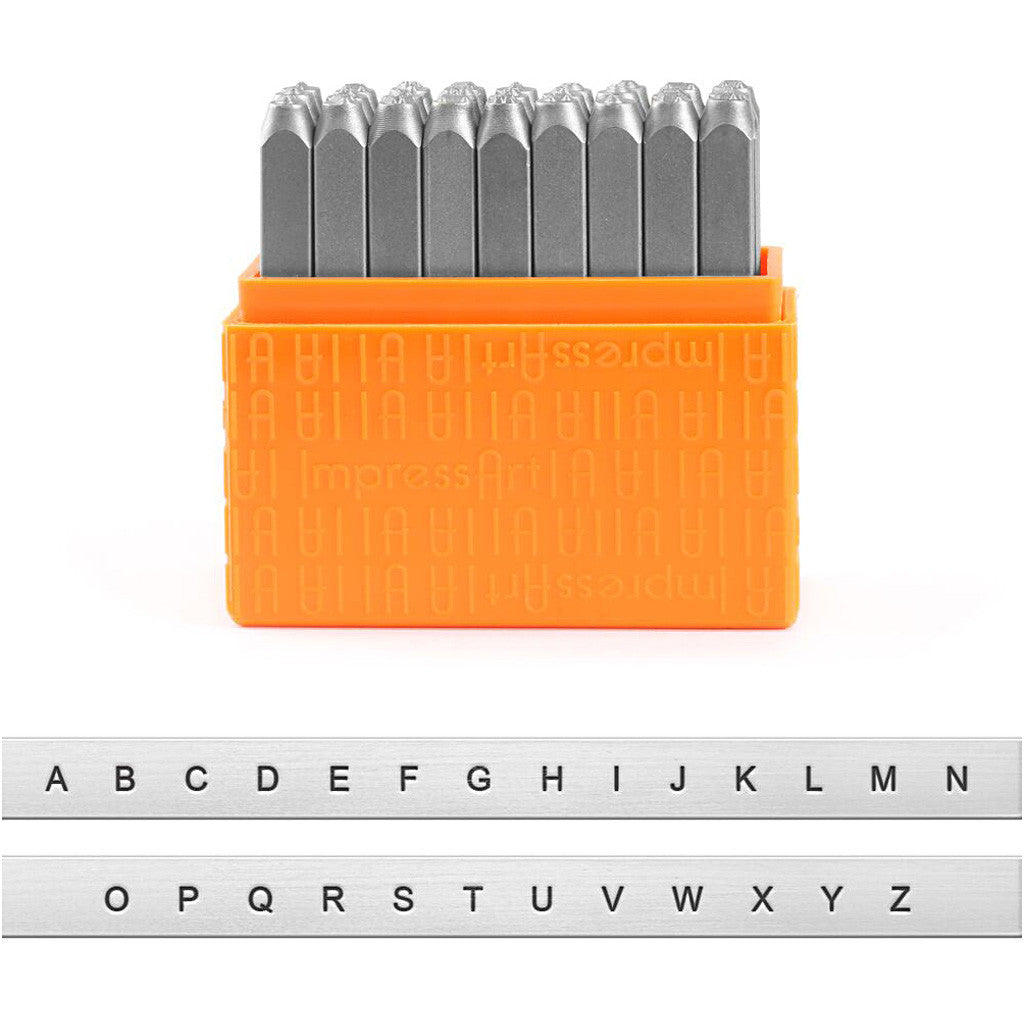 Embossing Stamps, Capital letters, size 3 mm, Font: Sans Serif , 27 pc/ 1 set [HOB-67564]
