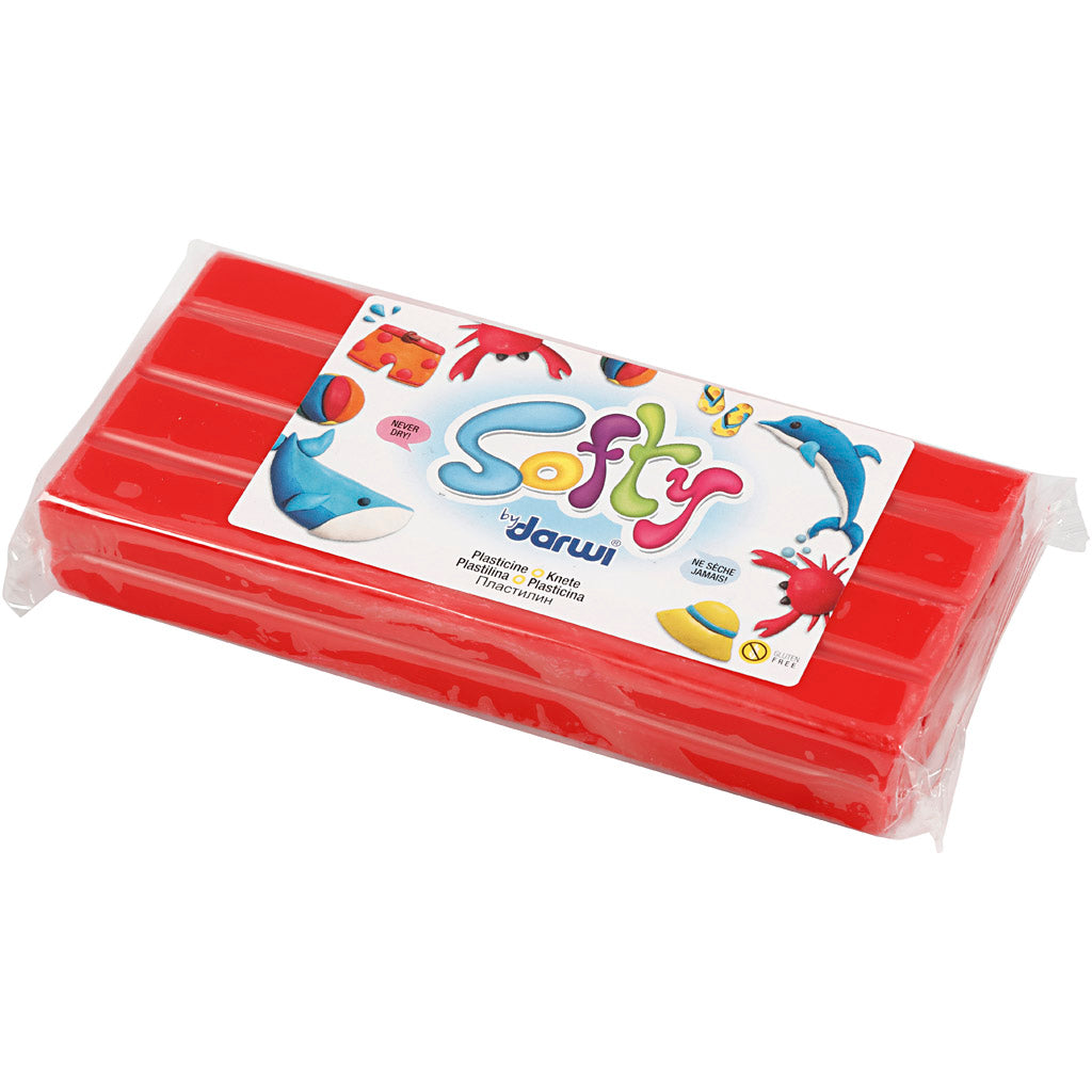 Softy Modelling Clay, red, 500 g/ 1 pack [HOB-680434]