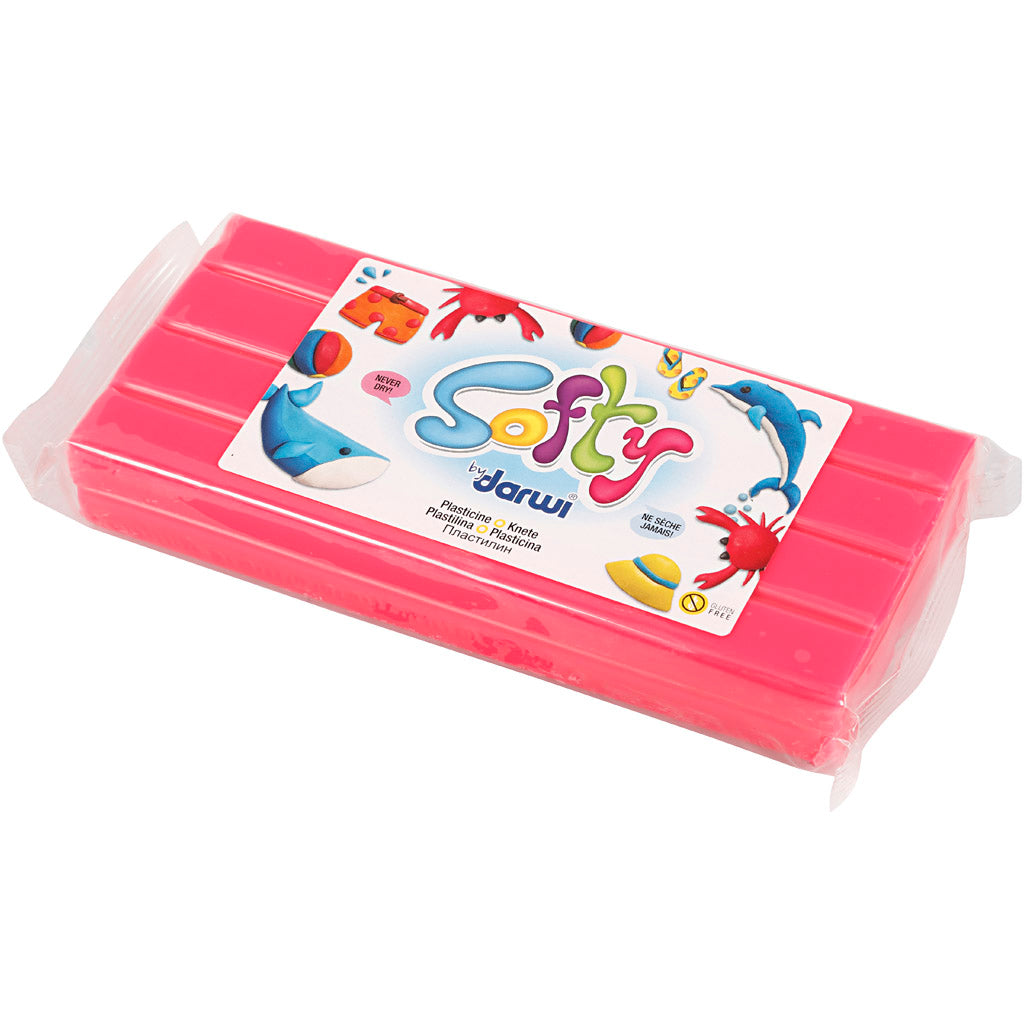 Softy Modelling Clay, pink, 500 g/ 1 pack [HOB-680442]