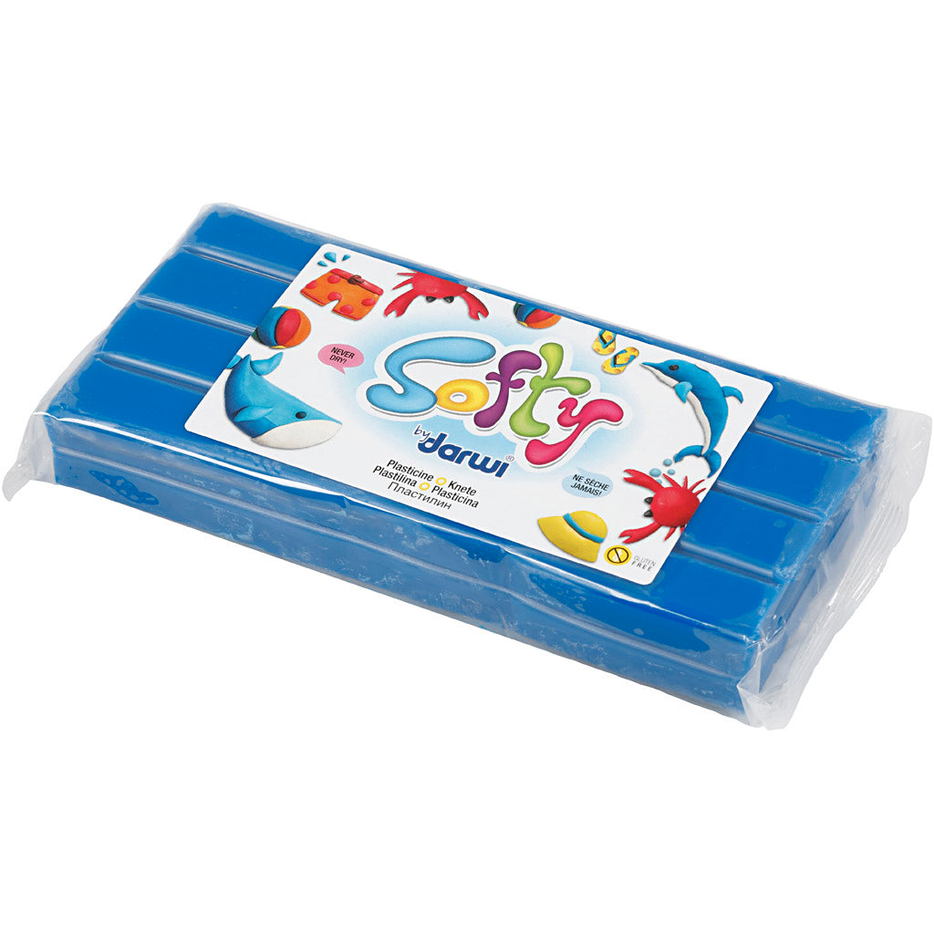 Softy Modelling Clay, blue, 500 g/ 1 pack [HOB-680454]