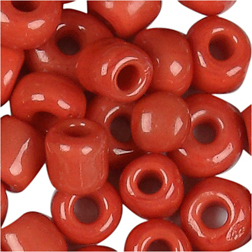 Rocaille Seed Beads, dia. 3 mm, size 8/0, hole size 0,6-1,0 mm, dark red, 25 g/ 1 pack [HOB-682031]