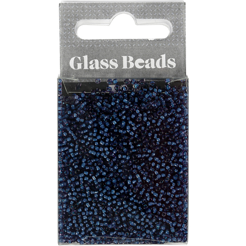 Rocaille Seed Beads, dia. 1,7 mm, size 15/0, hole size 0,5-0,8 mm, purple, 25 g/ 1 pack [HOB-686810]