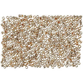 Rocaille seed beads, dia. 1,7 mm, size 15/0 , hole size 0,5-0,8 mm, rose gold, 25g/ 1 pack [HOB-686890]