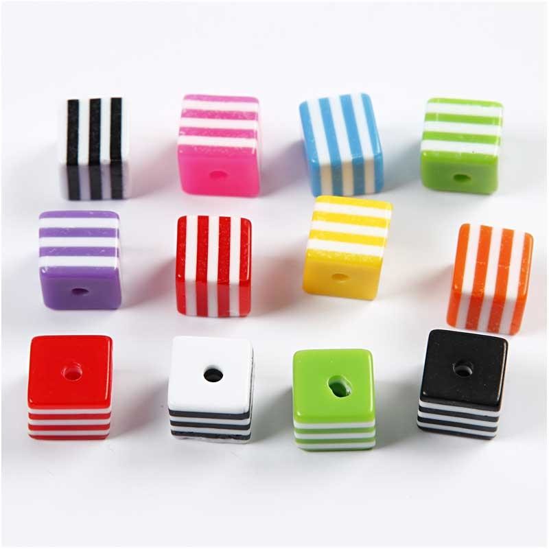 Multi Mix, size 8x8 mm, hole size 2,5 mm, ca. 135 pc, 80 g, 110 ml/ 1 pack [HOB-699831]