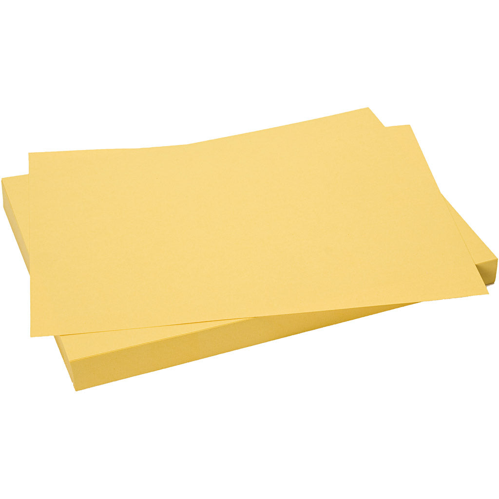 Card, sheet 50x70 cm, 270 g, sun yellow, 10 sheet/ 1 pack [HOB-540914]