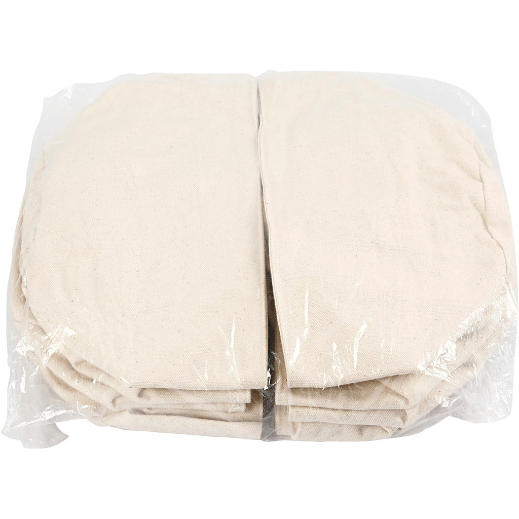 Fabric Baskets, H: 14,5 cm, dia. 20 cm, 385 g, light natural, 10 pc/ 1 pack [HOB-706123]
