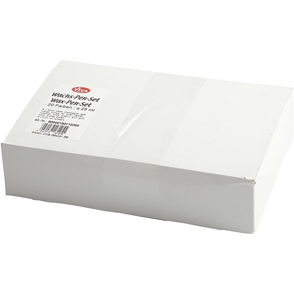 Candle Pen, assorted colours, 20x28 ml/ 1 pack [HOB-73510]