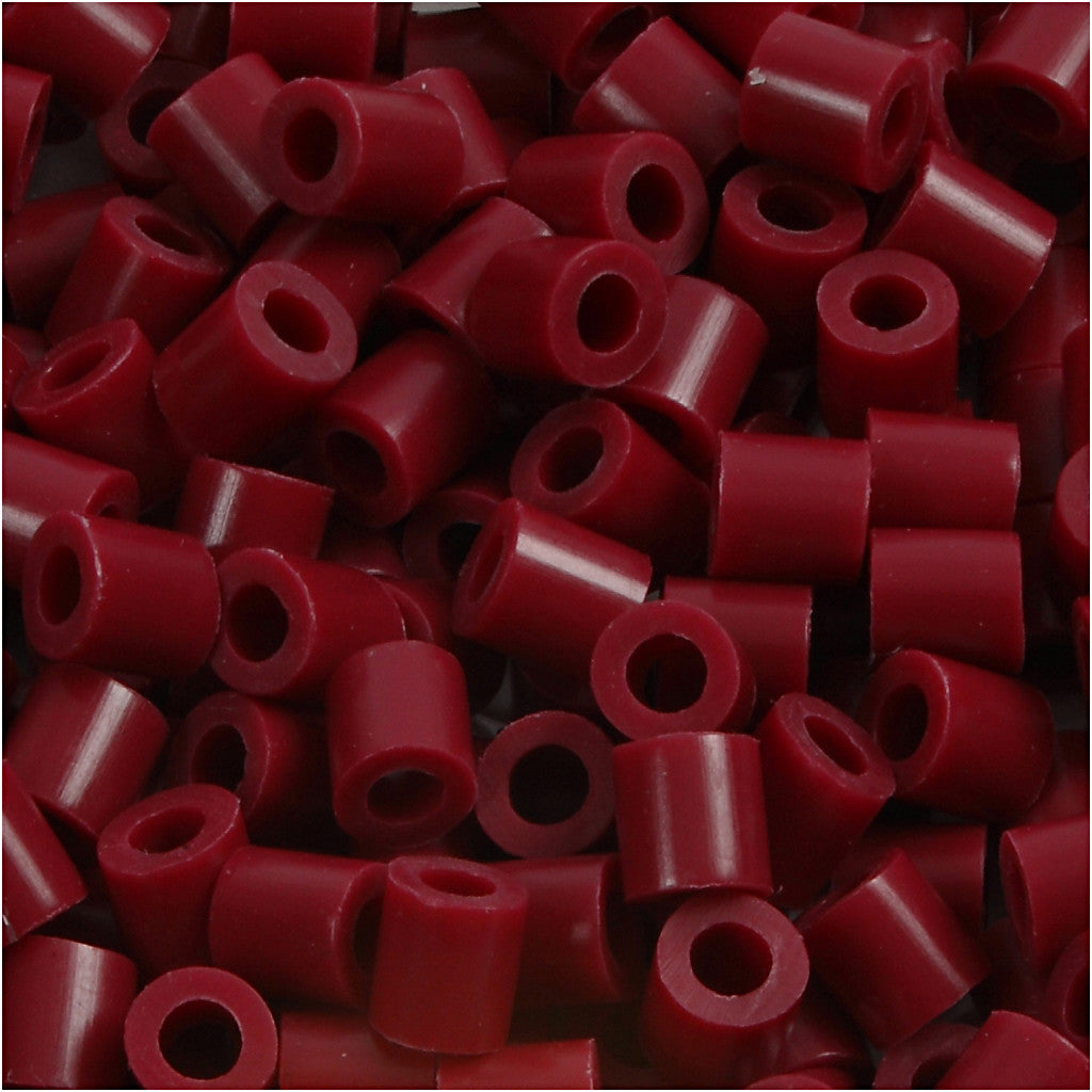 Fuse Beads, size 5x5 mm, hole size 2,5 mm, medium, claret (32239), 6000 pc/ 1 pack [HOB-751041]