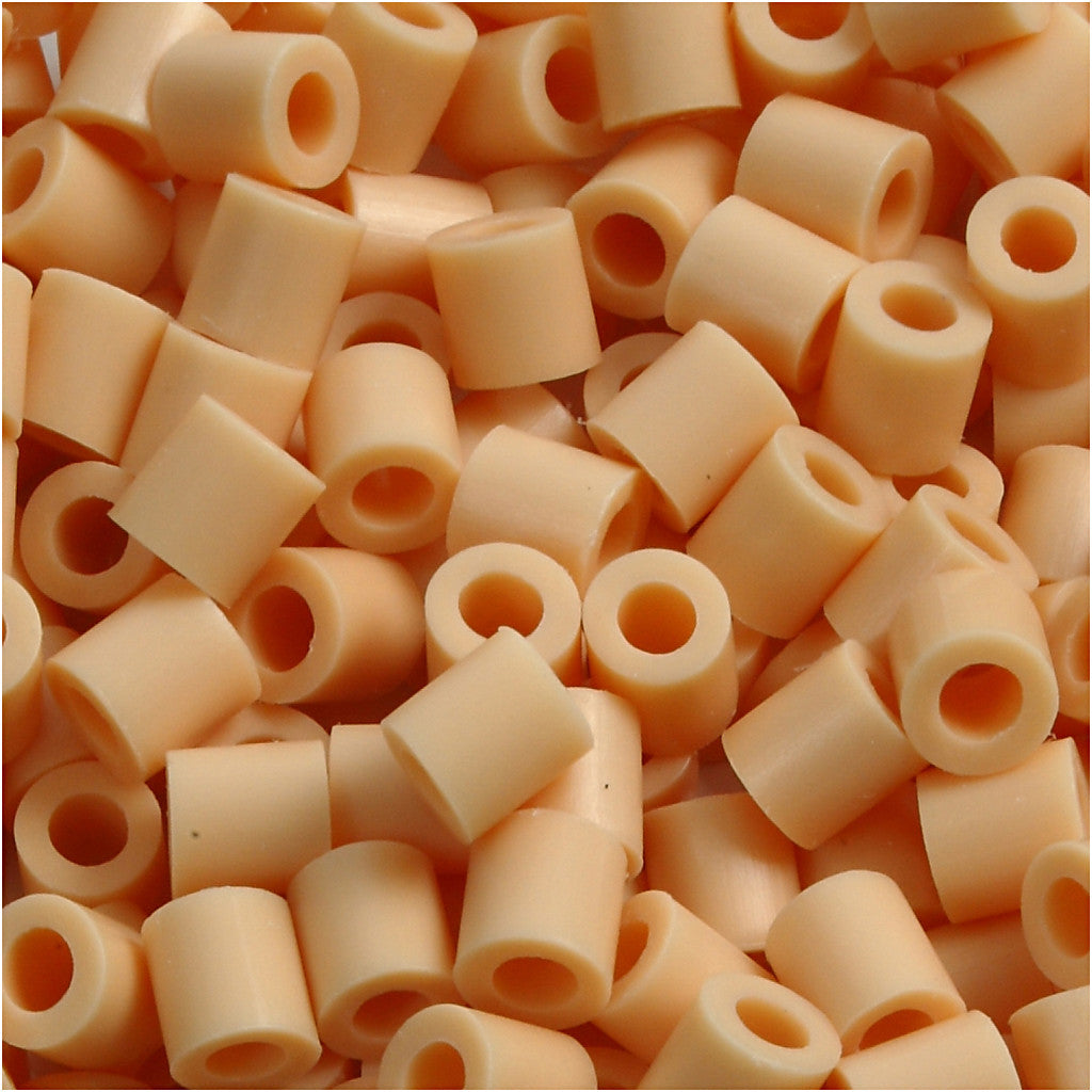 Fuse Beads, size 5x5 mm, hole size 2,5 mm, medium, light beige (32228), 6000 pc/ 1 pack [HOB-751071]